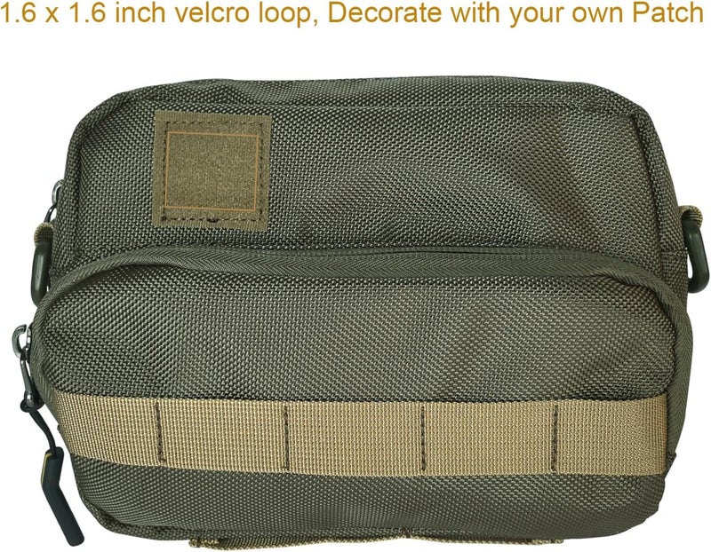 Vanlison Motorcycle Handlebar Bag Motorcycle Pouch Front Handle Bar Bag Storage Bag Forks Bag Saddle Bag Accessories Compatible with Cruiser Softail Dyna Sportsters Dirt Bike Green - Image 3